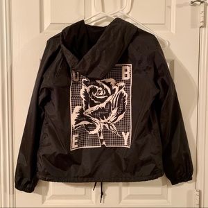 Obey Slacker Hooded Coaches Jacket in XS